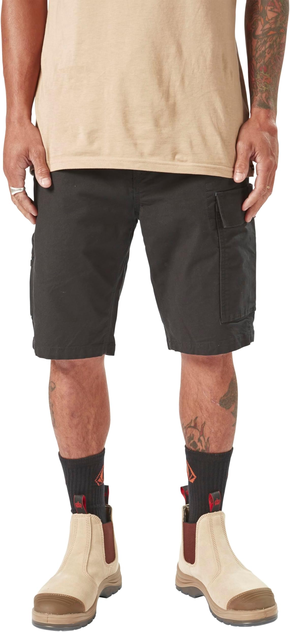 Volcom Men’s Caliper Workwear Shorts – Durable Utility Fit, Lightweight Cotton Blend, Multiple Pockets