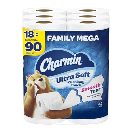 Charmin Toilet Paper - 18 = 90 Family Mega Ultra Soft