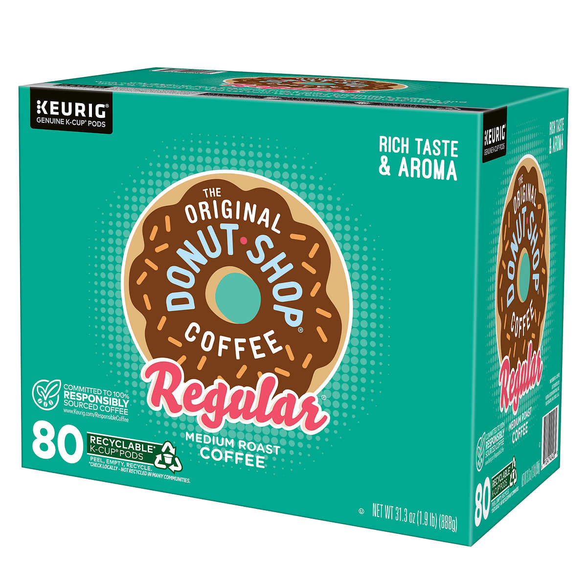 The Original Donut Shop K-Cup Pods, Medium Roast Coffee, Regular, 80 Count - 1 Pack