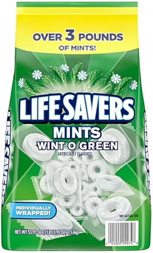 Life Savers Wint O Green Breath Mints Bulk Hard Candy Candies 53.95 oz (3.3 lbs)