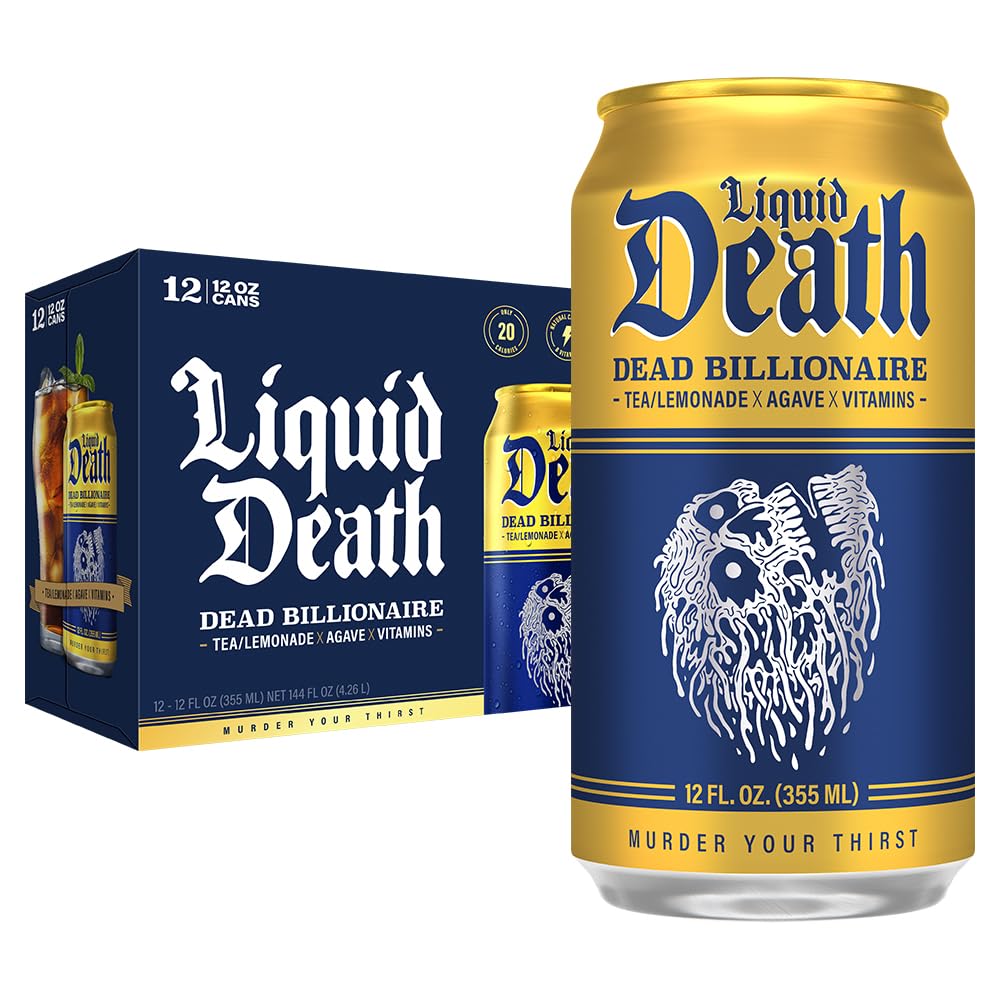 Liquid Death Iced Tea Dead Billionaire 8-pack of 19.2 Fl. Oz. (355 ML) cans