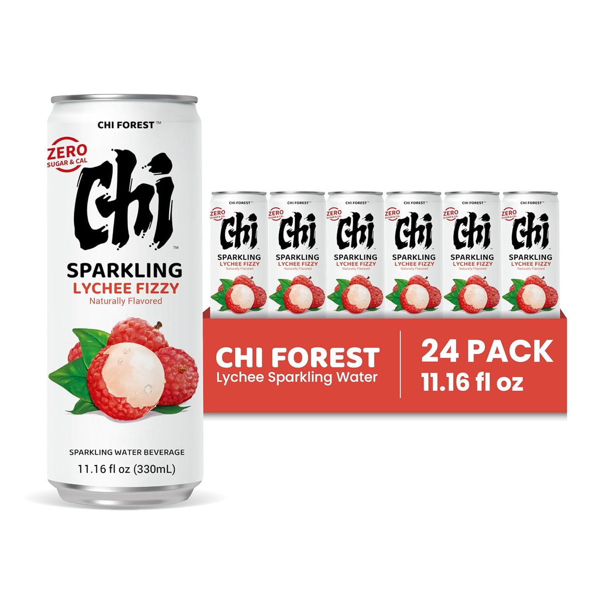 CHI FOREST Lychee Fizzy Flavor Sparkling Water 11.15 oz* 24 pack Zero Sugar