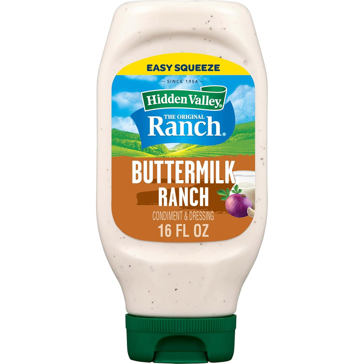 Hidden Valley Ranch Buttermilk Dressing & Dipping Sauce, Gluten Free Salad Dressing, 16 Oz.