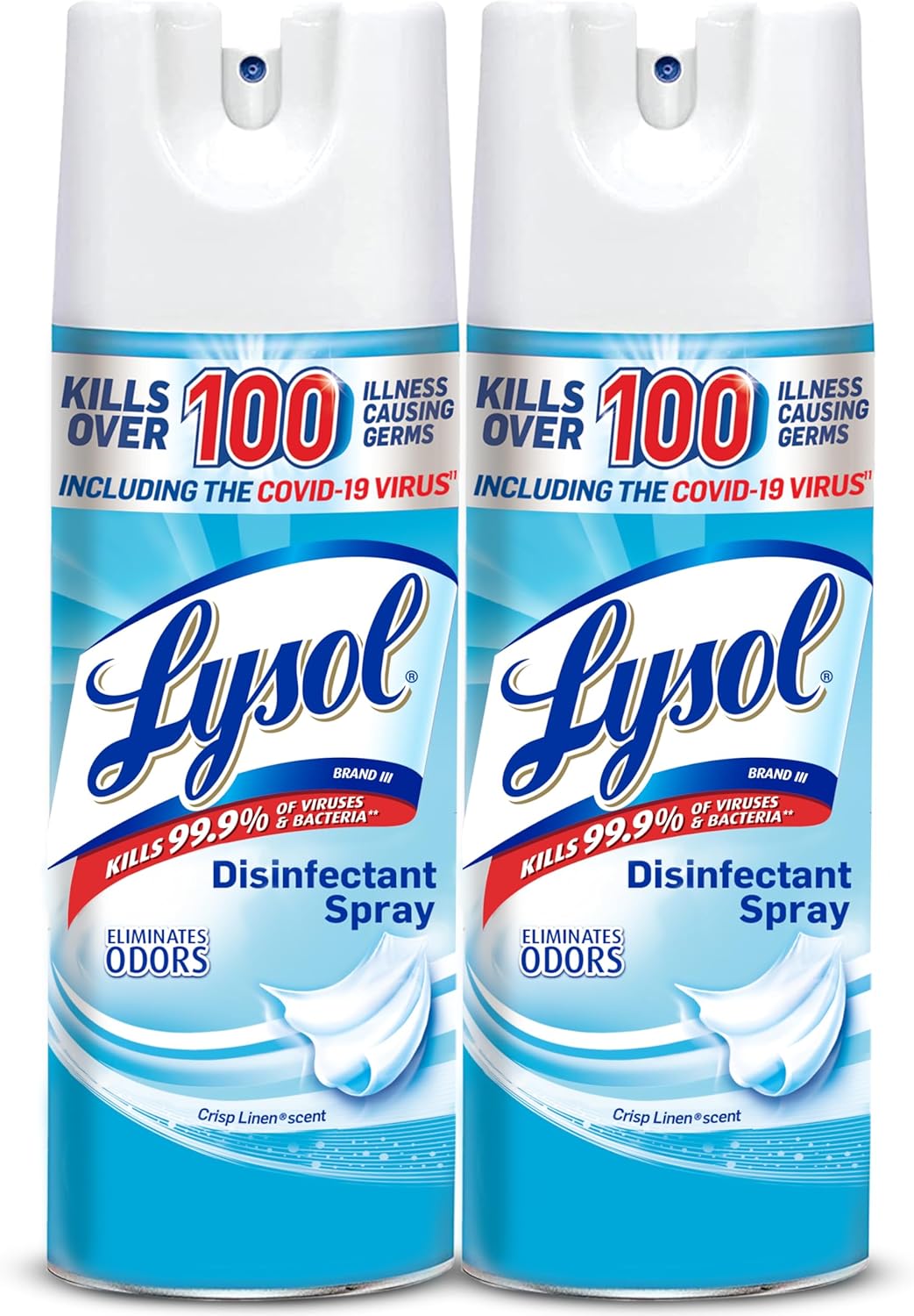 Lysol Spray, Crisp Linen, 38oz - (2 Packs)
