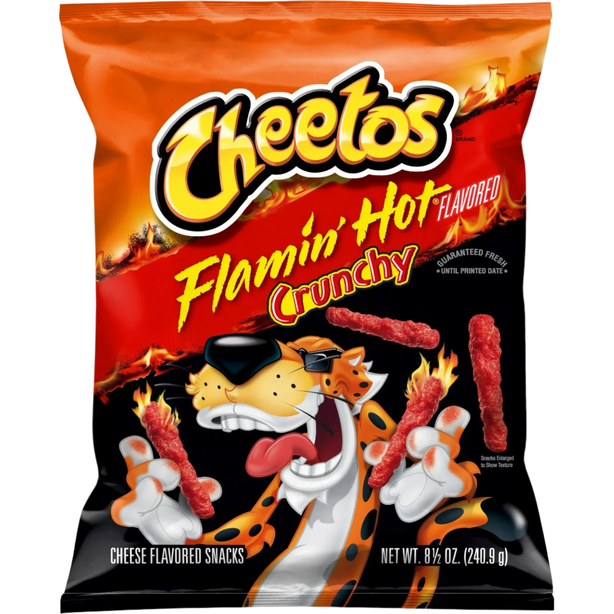 Cheetos Crunchy Flamin' Hot Cheese Flavored Snack Chips  9 oz, - (1 Pack)