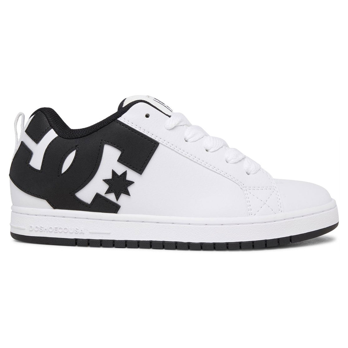 DC Shoes Men's Court Graffik Low Top Sneaker Shoes White/Black/Black (WLK)