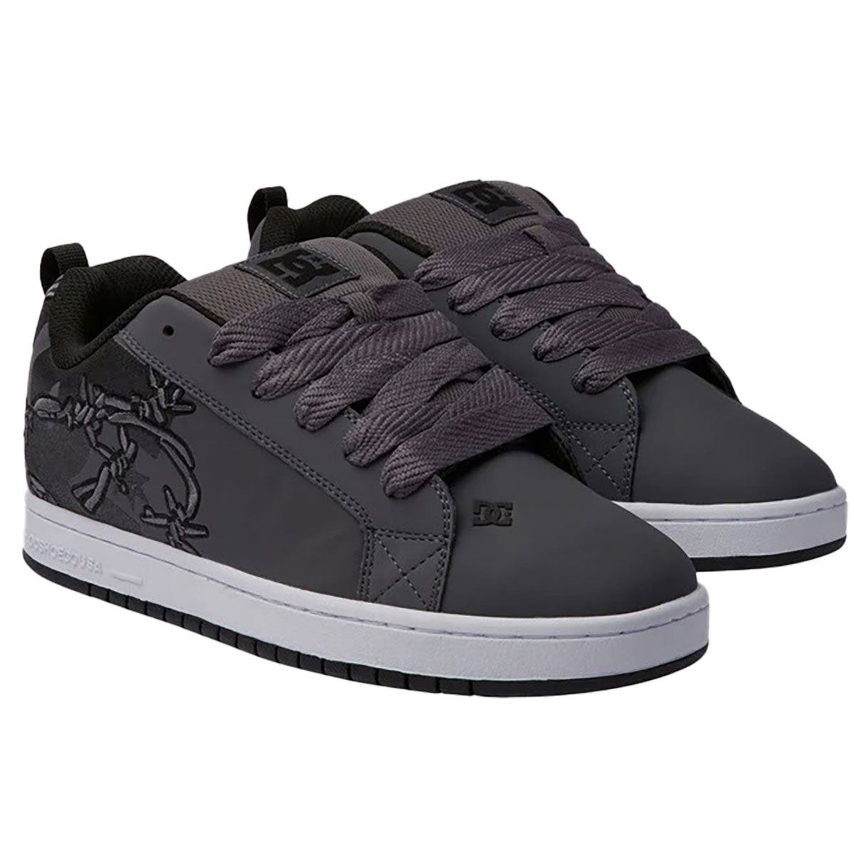 DC Shoes Men's Court Graffik SE Low Top Sneaker Shoes Gray Black (XSKS)