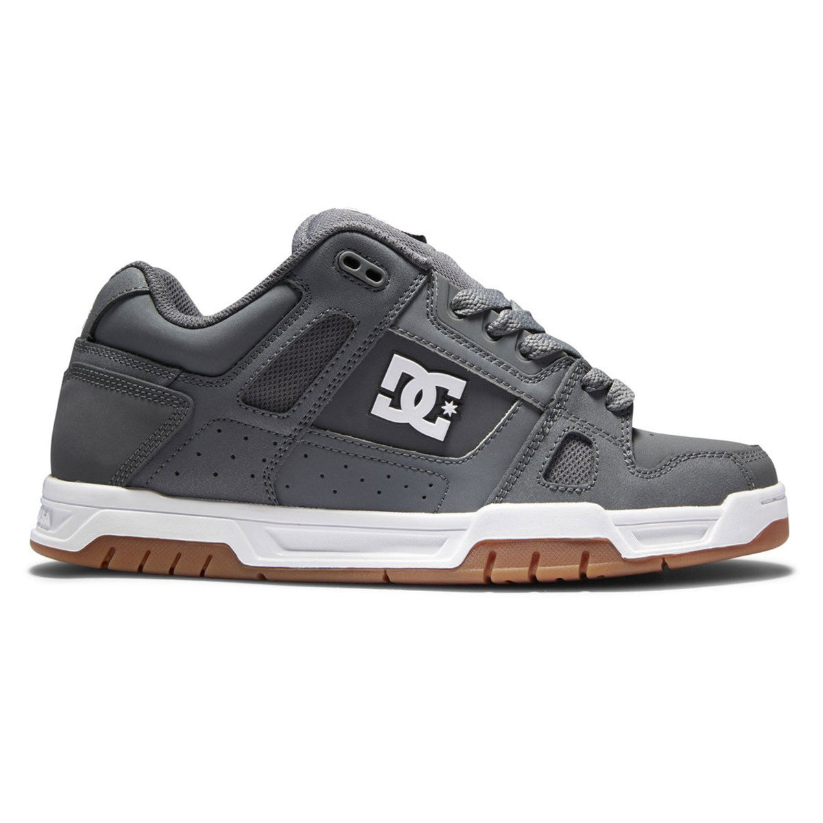 DC Shoes Men's Stag Low Top Sneaker Shoes Gray/Gum (2GG)