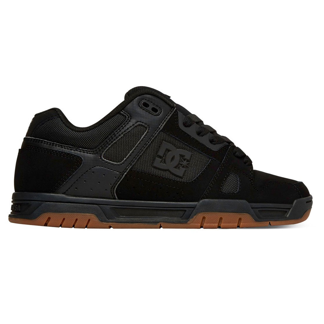 DC Shoes Men's Stag Low Top Sneaker Shoes Black/Gum (BGM)