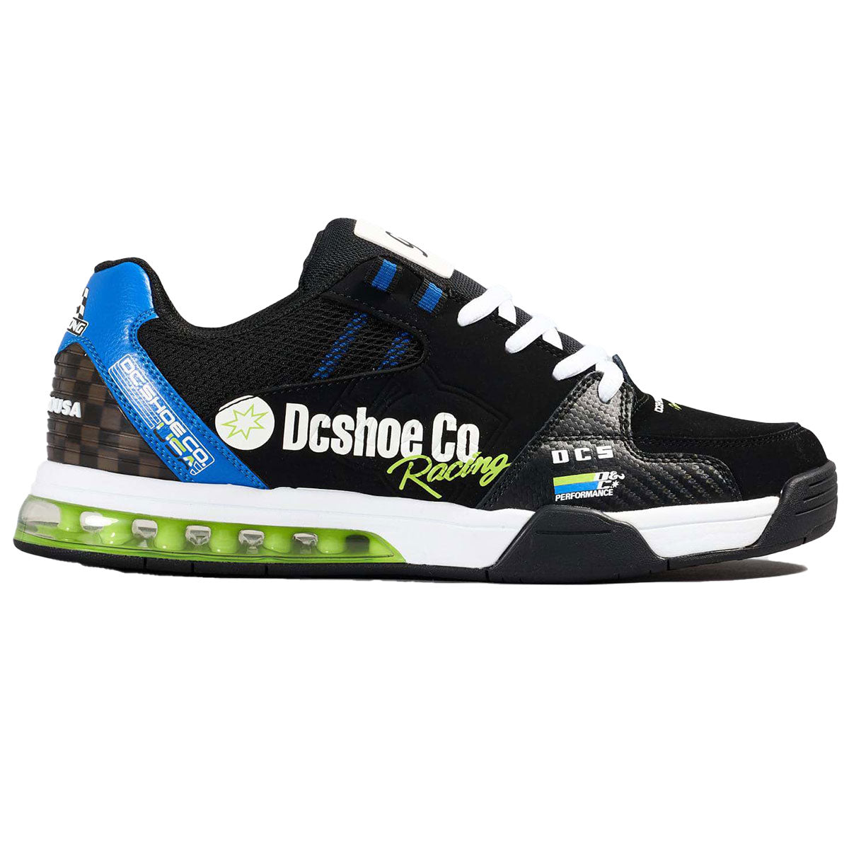 DC Shoes Men's Versatile Le Black/Blue/White Low Top Sneaker Shoes (XKBW)