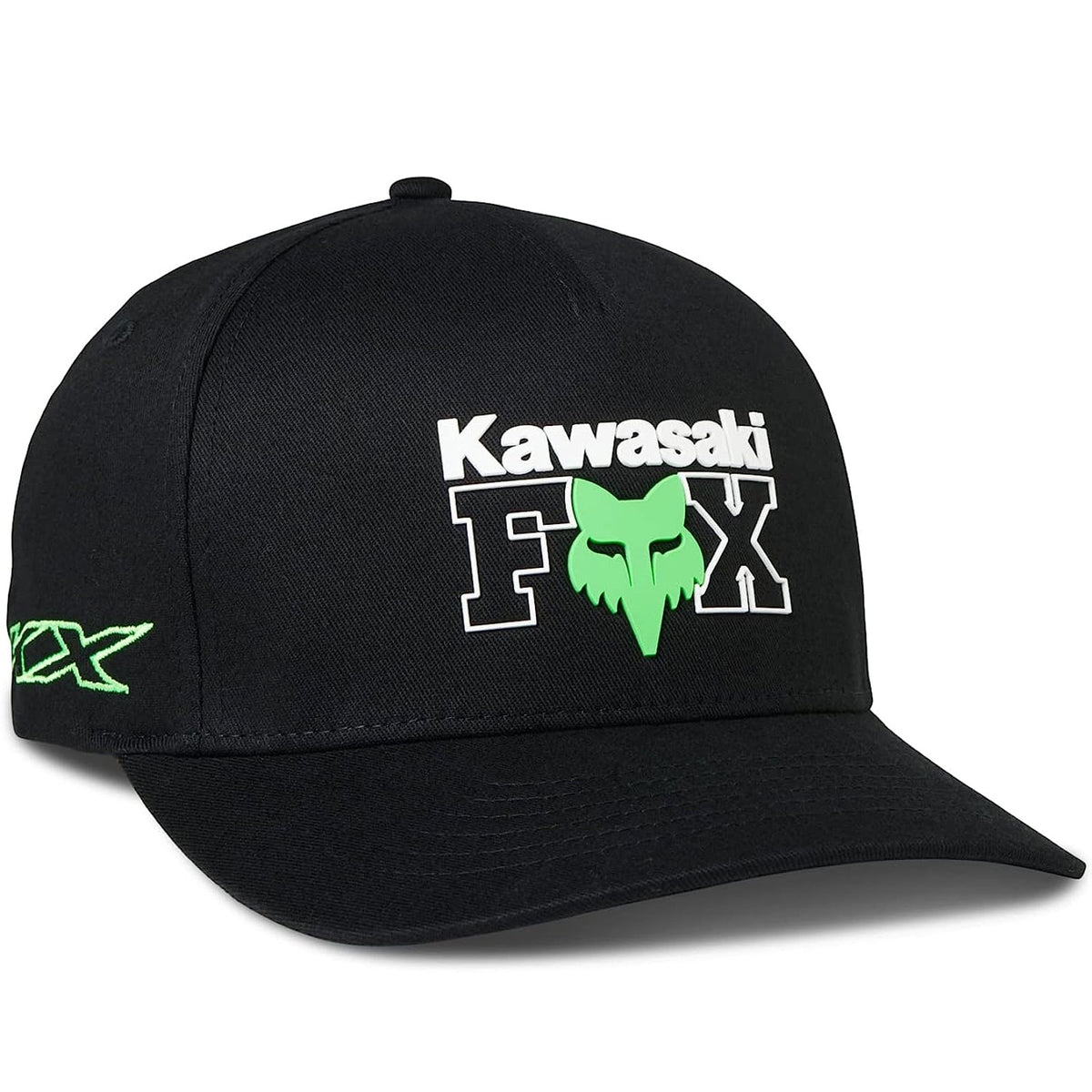 Fox Racing Men's x Kawasaki Black Flexfit Hat (001)