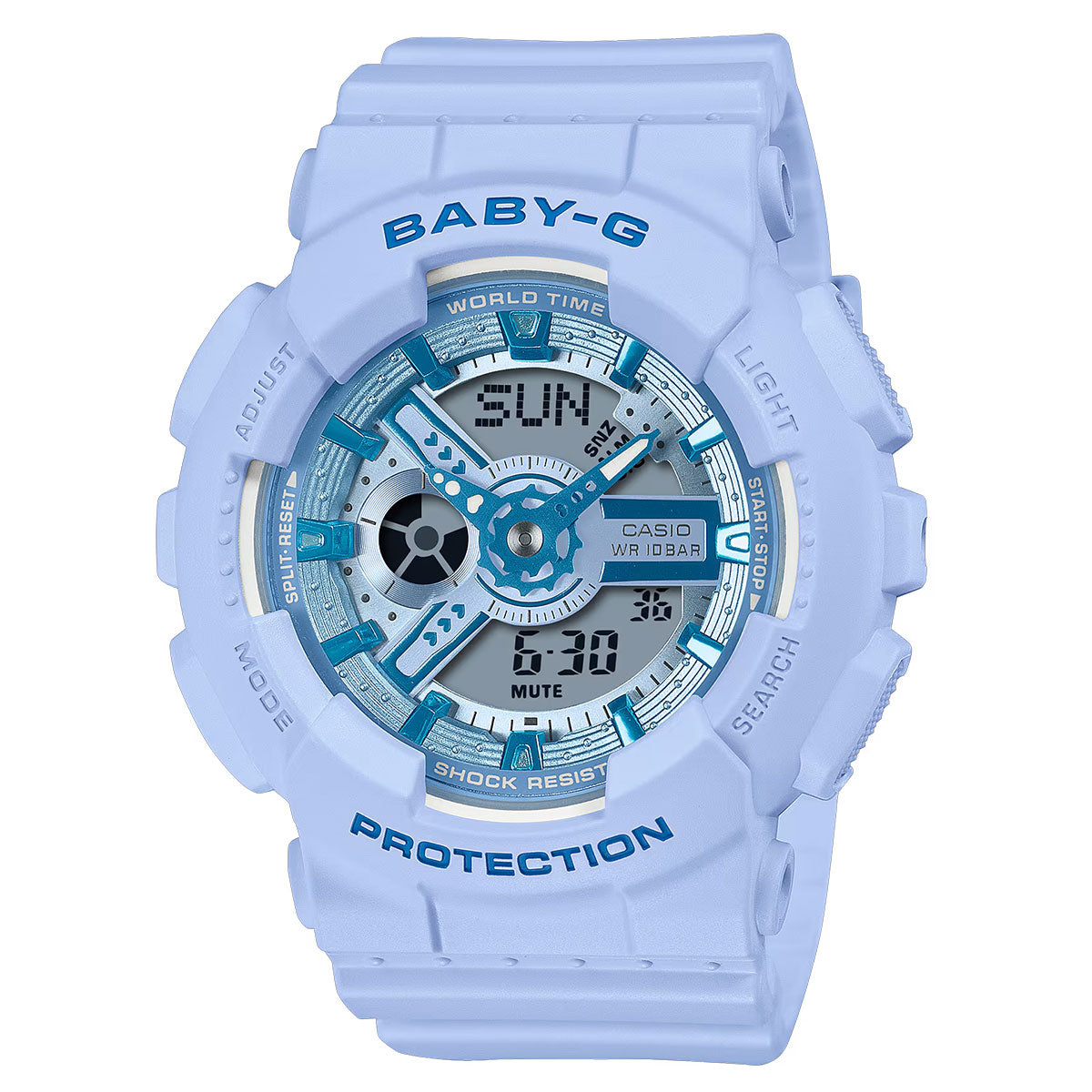 Baby-G By Casio Women's BA110YK-2A Light Blue Analog-Digital Watch