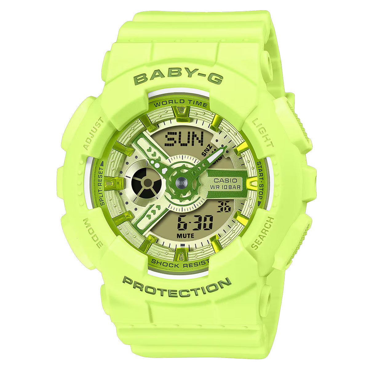 Baby-G By Casio Women's BA110YK-3A Yellow Analog-Digital Watch