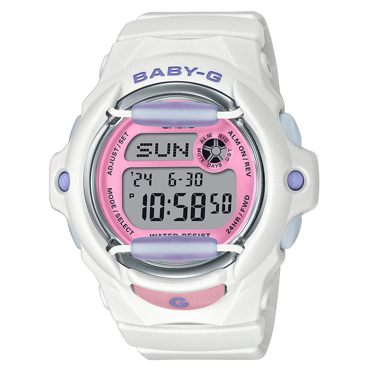 Baby-G By Casio Women's BG169PB-7 White/Pink Digital Watch