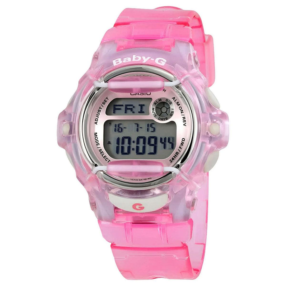 Baby-G By Casio Women's BG169R-4 Clear Pink Digital Watch