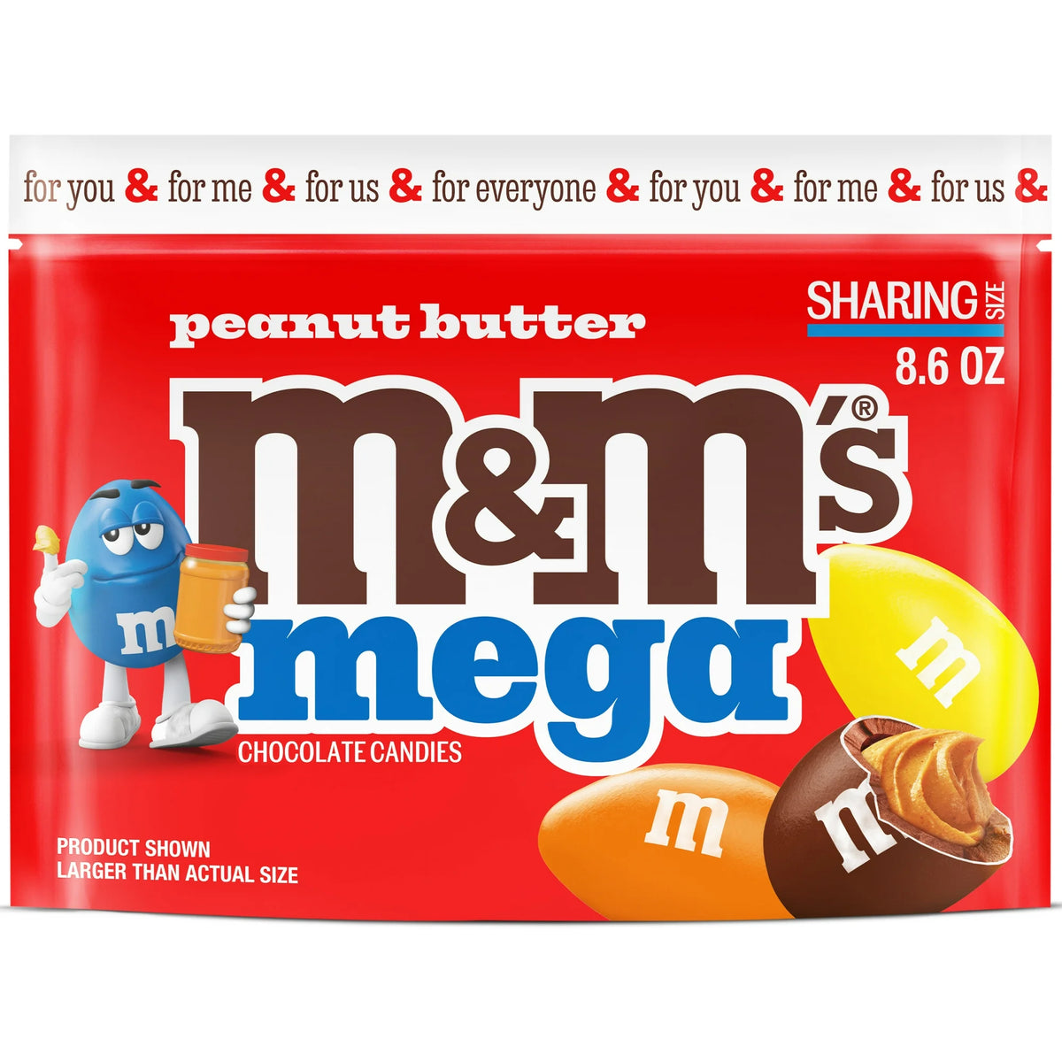 M&M's Mega Peanut Butter Share Size - 8.6 oz