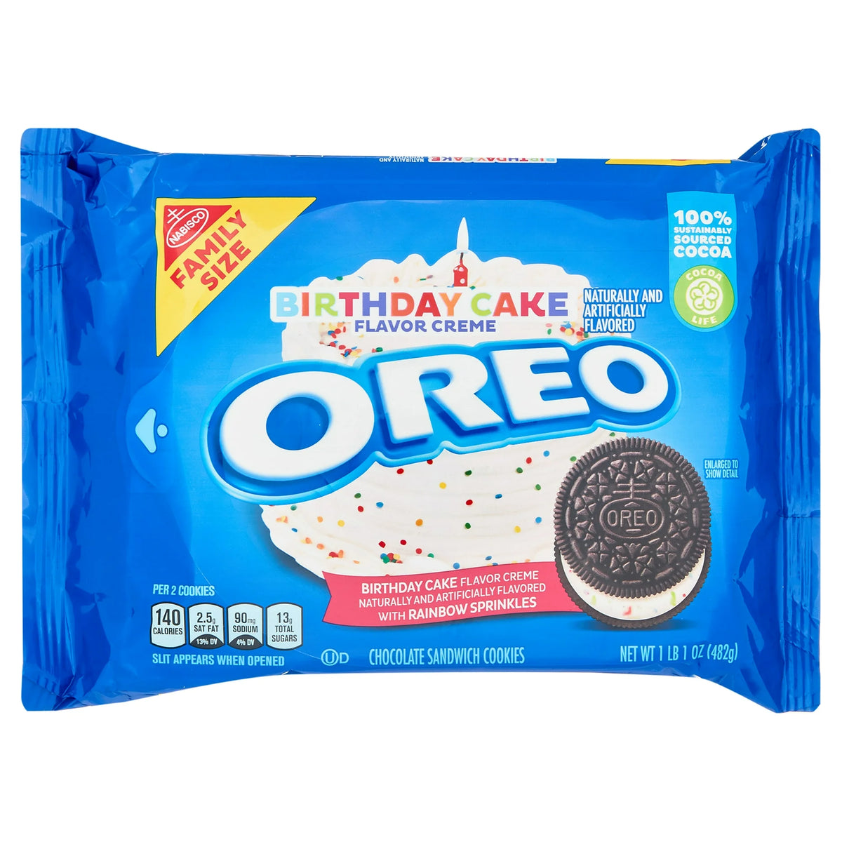 Oreo Birthday Cake Sandwich Cookies - 17 oz package