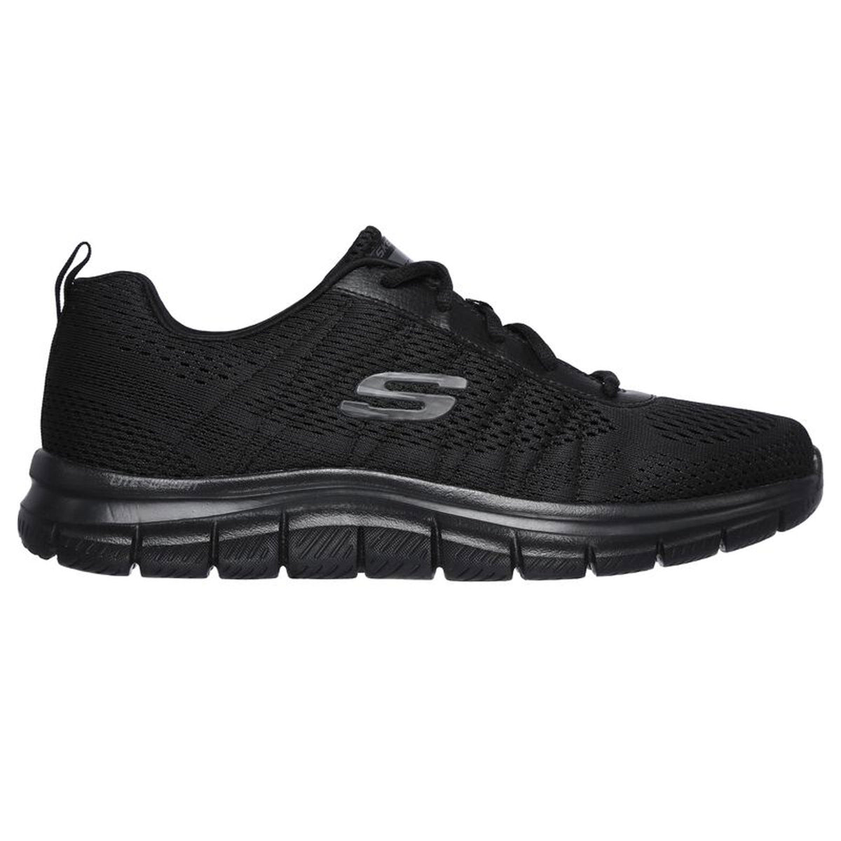 Skechers Men's Track Moulton Low Top Sneaker Shoes Black (BBK)