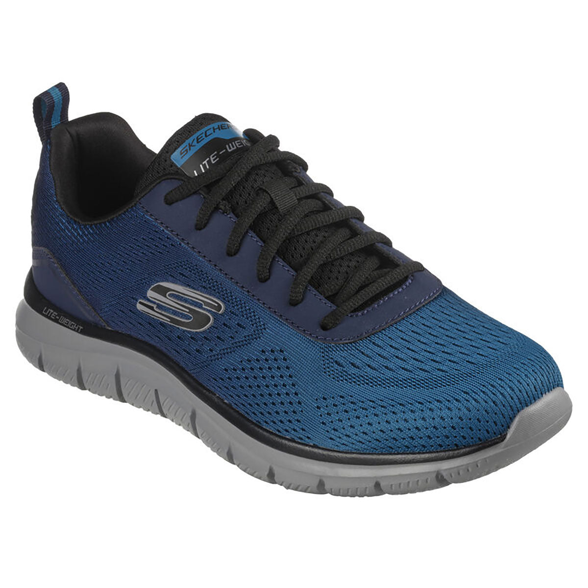 Skechers Men's Ripkent Track Navy/Blue Low Top Sneaker Shoes (NVBL)