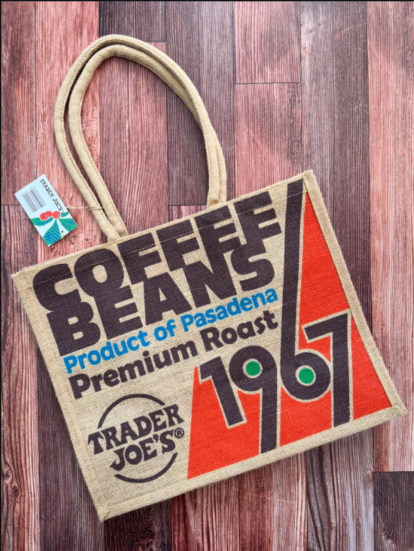 Trader Joe’s Reusable Tote Bag – Coffee Beans 1967 Pasadena Design