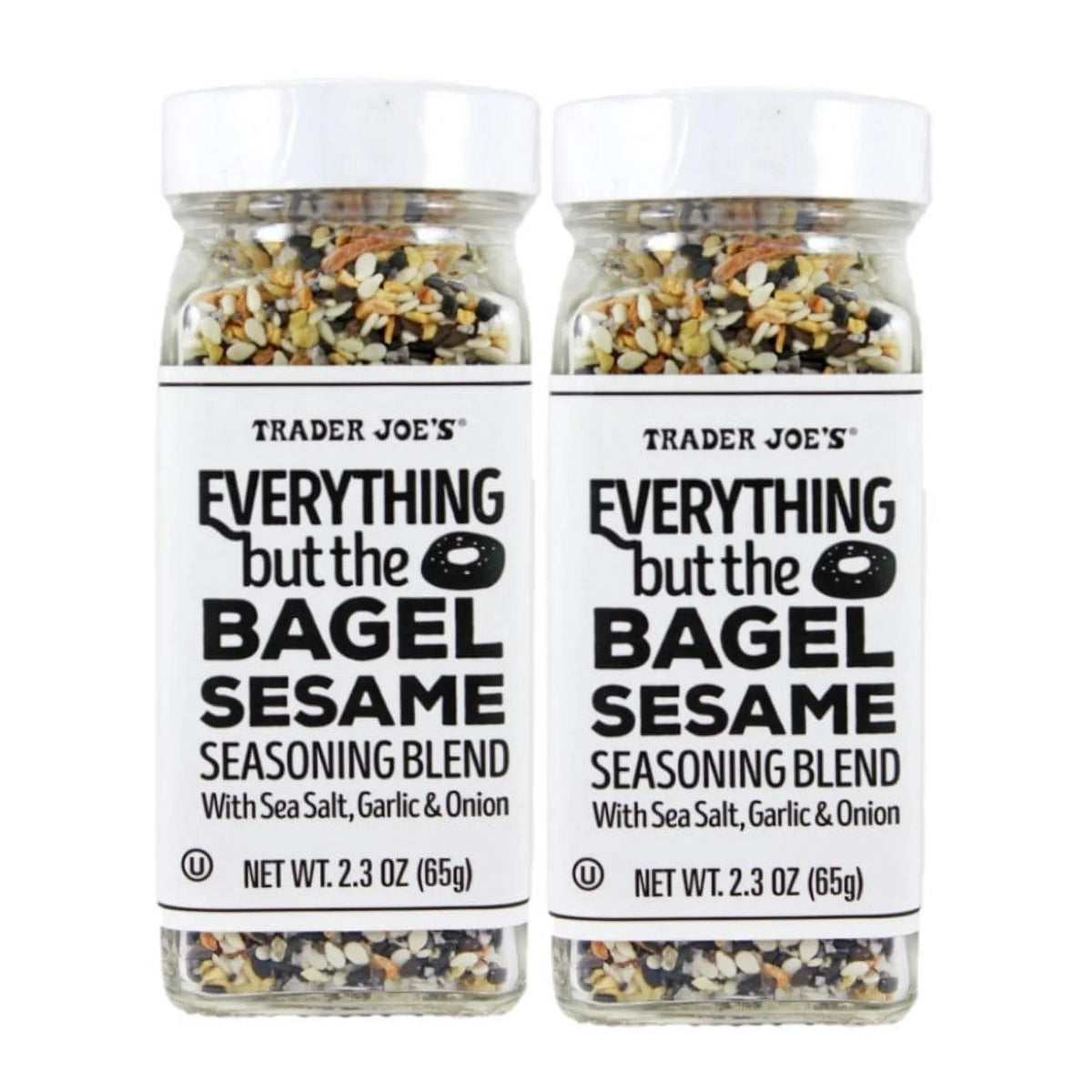 Trader Joe's Everything but The Bagel Sesame Seasoning Blend with Sea Salt, Garlic and Onion (2 Packs)