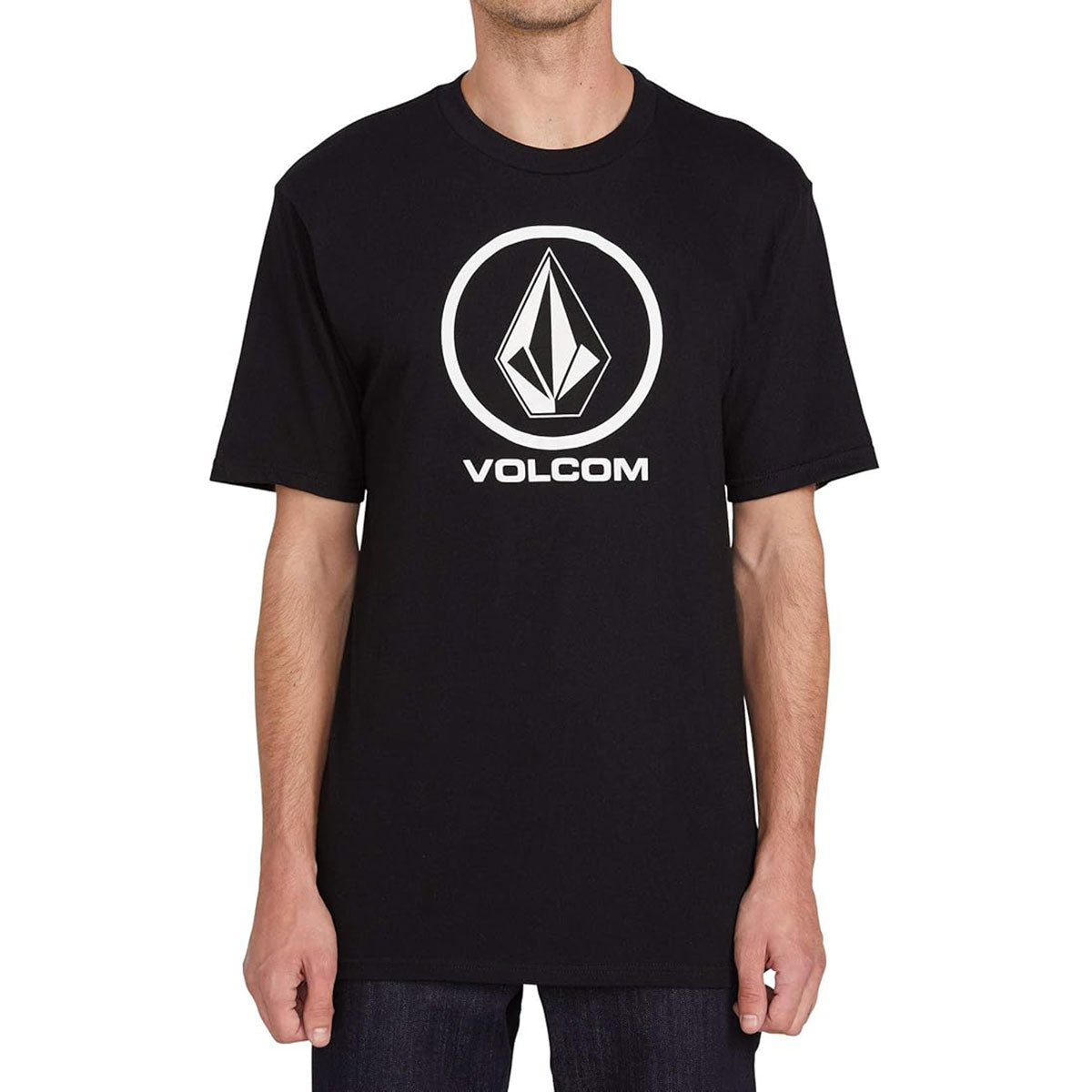 Volcom Men's Crisp Stone Short Sleeve T Shirt Black (BLK)