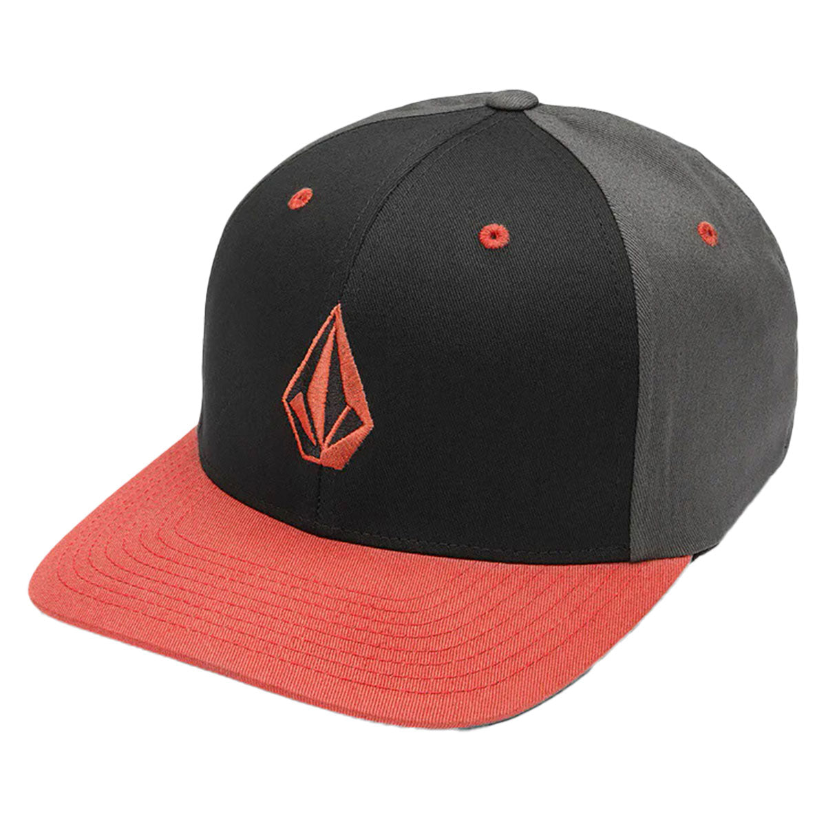 Volcom Men's Full Stone Burnt Sienna Flexfit Hat (BRT)