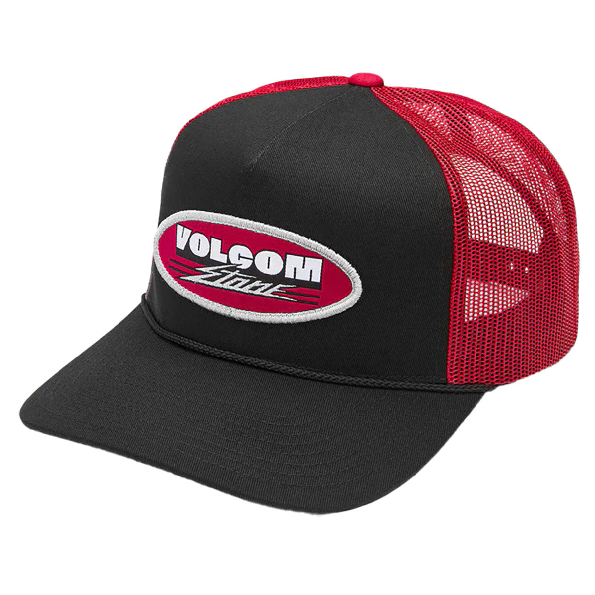 Volcom Men's Shred Deck Ribbon Red Trucker Snapback Hat (RNR)