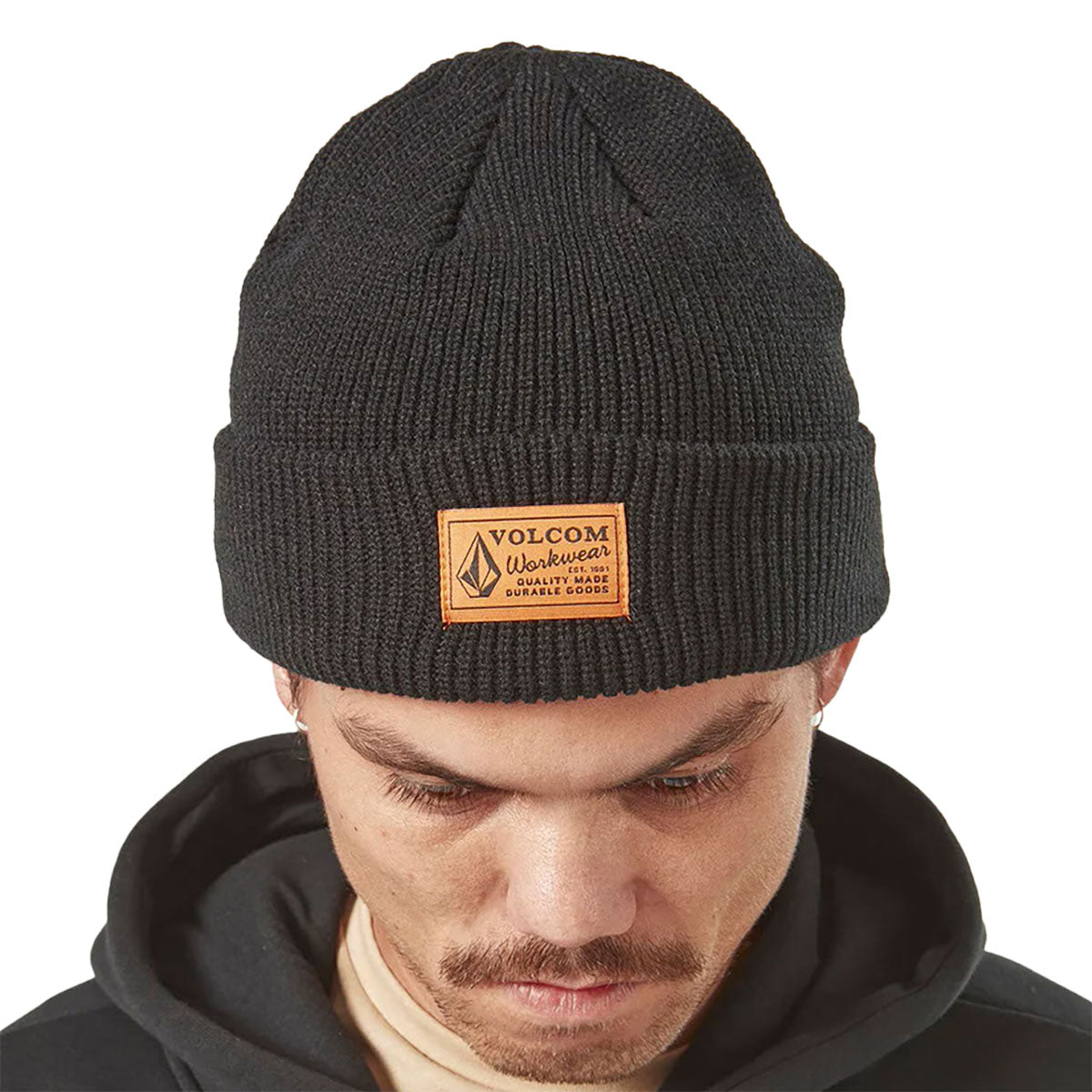 Volcom Men's Workwear Black Beanie Hat (BLK)